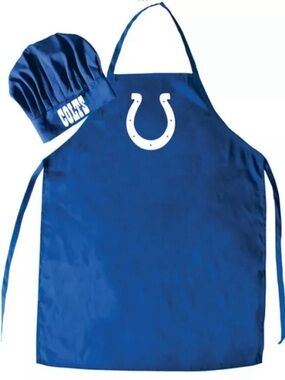 Colts Blue Chef Apron and Hat Set - Team Logo Kitchen Apron
